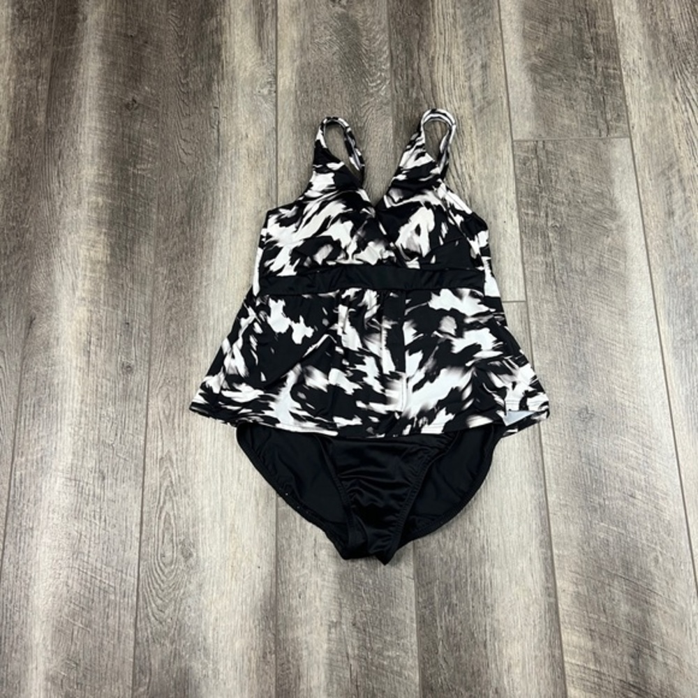 Miraclesuit Black Tankini One Piece Swimsuit